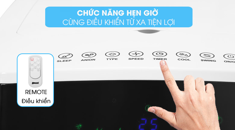 Tính năng hẹn giờ tắt quạt điều hòa Dmax hữu dụng