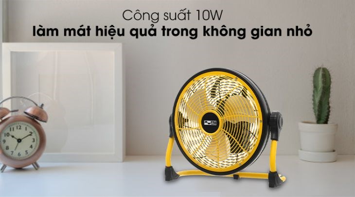 Quạt sạc AC ARF01D113 có tốc độ gió 0.47m3/giây, giúp quạt tản gió nhanh và ổn định