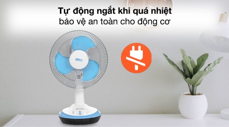 Quạt sạc điện AC ARF03D123 tự động ngắt khi quá nhiệt, tăng độ bền cho động cơ
