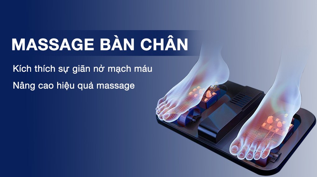 Ghế massage Airbike Sport MK-335 có tính năng massage bàn chân giúp tăng cường lưu thông máu
