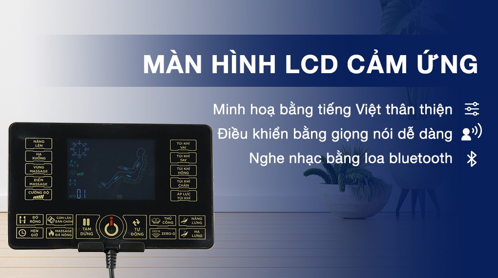 Ghế massage Airbike Sport MK-335 được trang bị các hình minh họa bằng tiếng Việt giúp người dùng dễ dàng sử dụng và thao tác