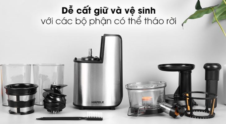Máy cho phép người dùng có thể tách rời các bộ phận ra, giúp dễ vệ sinh