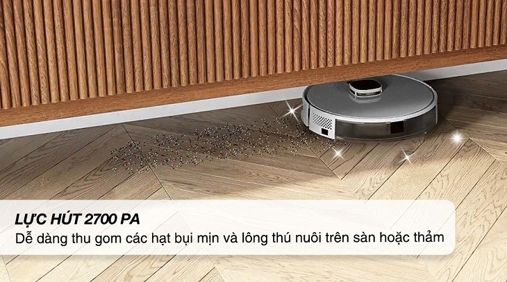 Robot hút bụi lau nhà Hitachi RV-X20M sở hữu công suất mạnh mẽ, hỗ trợ vệ sinh nhà nhanh chóng