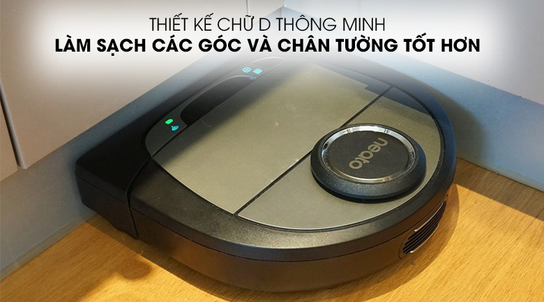 thiết kế độc đáo hình chữ D khác biệt so với những robot hút bụi dáng tròn