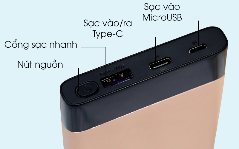 Sạc dự phòng Mbest hỗ trợ 2 cổng sạc cùng lúc, tiện lợi cho người dùng