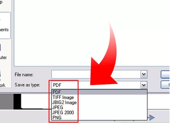 Chọn định dạn file để lưu