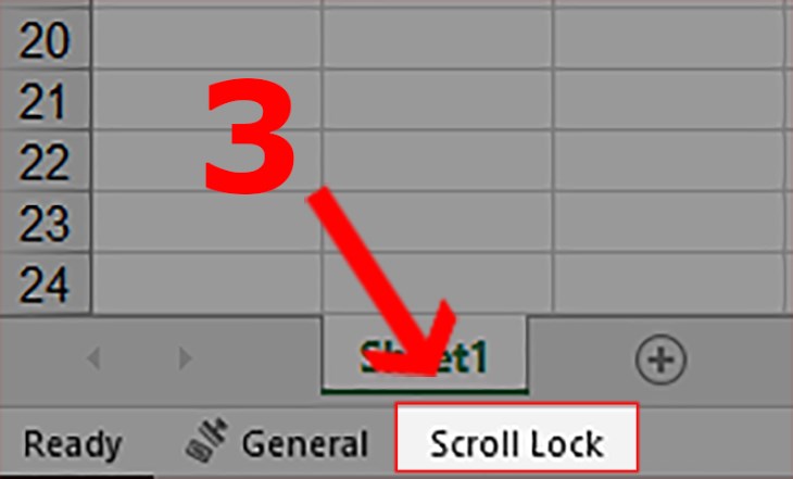 Dòng chữ Scroll Lock đã xuất hiện