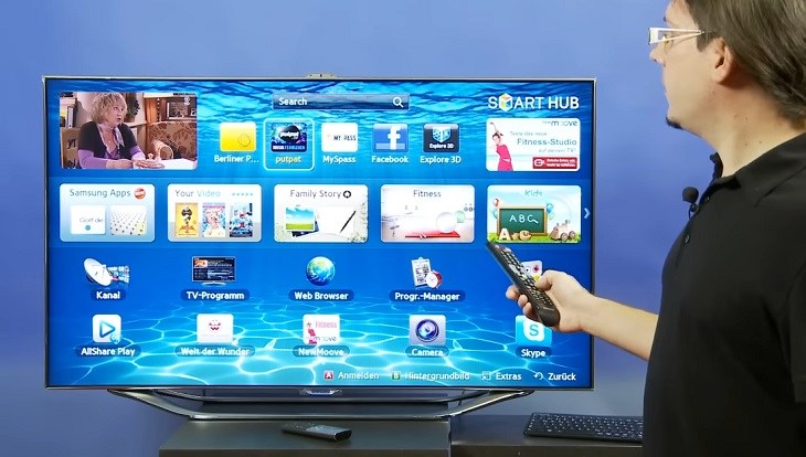 Smart hub được thiết kế không gian lớn chứa nhiều ứng dụng và nội dung giải trí
