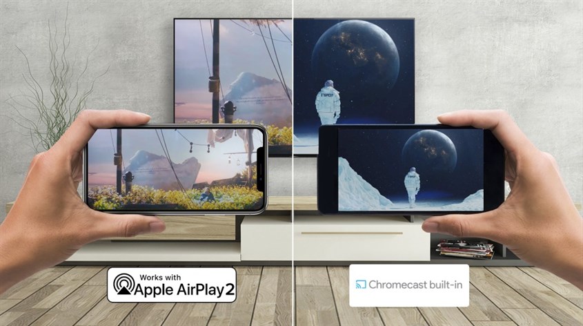 Chia sẻ nội dung từ điện thoại lên Google Tivi Sony 4K 55 inch KD-55X80K