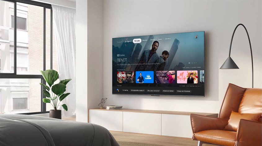 Google Tivi QLED TCL 4K 65 inch 65Q646 sử dụng hệ điều hành Google TV