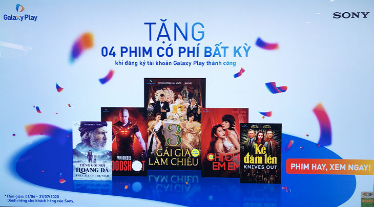 Hướng dẫn các bước nhận gói quà tặng Galaxy Play trên tivi Sony 4