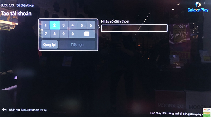 Hướng dẫn các bước nhận gói quà tặng Galaxy Play trên tivi Sony 5