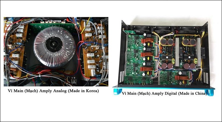 Amply Digital có cấu tạo bo mạch nhỏ gọn nên hoạt động ổn định, bền bỉ, ít tốn điện hơn amply Analog