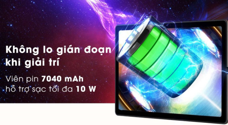 Dung lượng pin Samsung Galaxy Tab A7