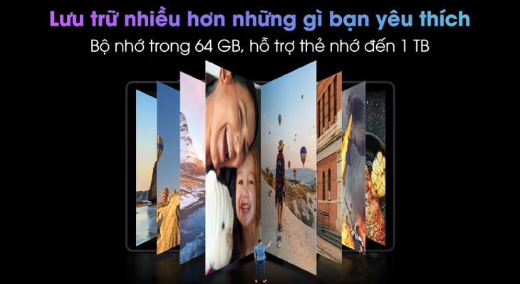 Samsung Tab S7 FE được trang bị bộ nhớ trong lớn