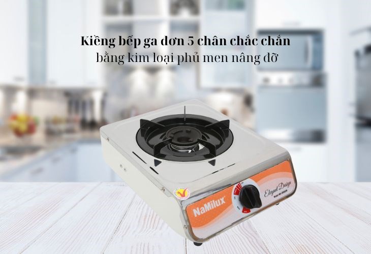 Bếp ga đơn Namilux NH-260ASM với ưu điểm kiềng 5 chân vô cùng chắc chắn