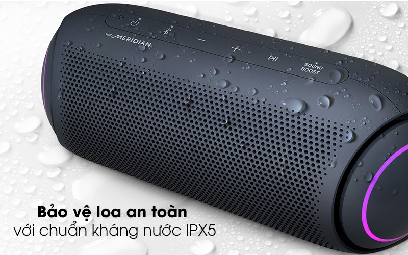 Tiêu chuẩn IPX5 có khả năng chống nước và bụi hiệu quả