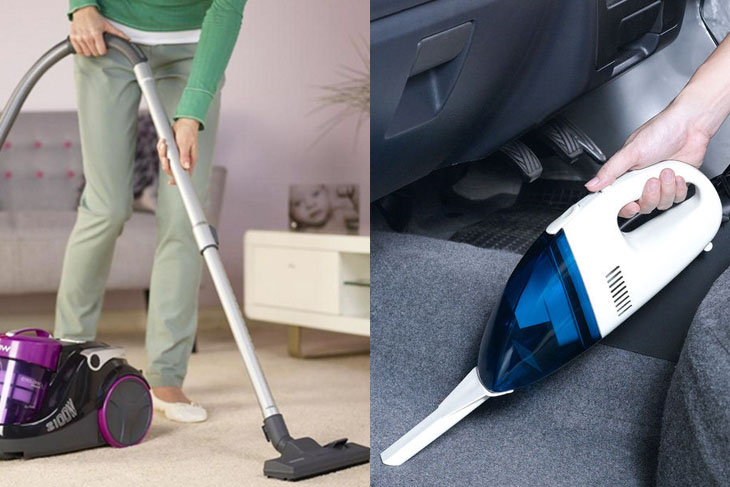 So sánh máy hút bụi cầm tay và máy hút bụi thông thường