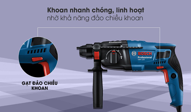 Máy khoan búa điện Bosch GBH 220 720W với mức giá là 3.280.000đ