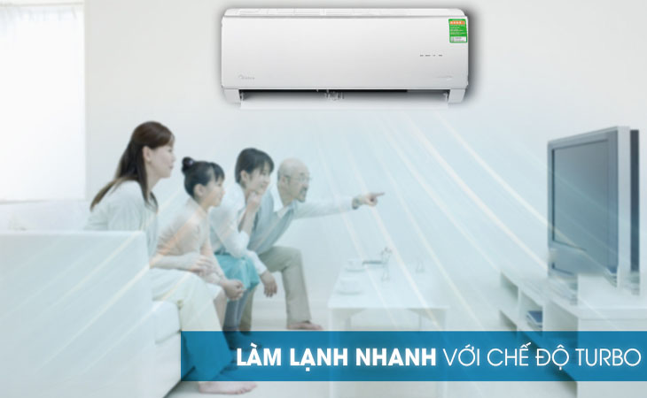 Máy lạnh Midea giúp bạn tận hưởng cảm giác mát lạnh nhanh chóng.