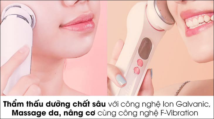 Máy massage mặt Halio Ion Hot & Cool tích hợp tính năng làm sạch sâu và đẩy dưỡng chất bằng công nghệ ion tiên tiến