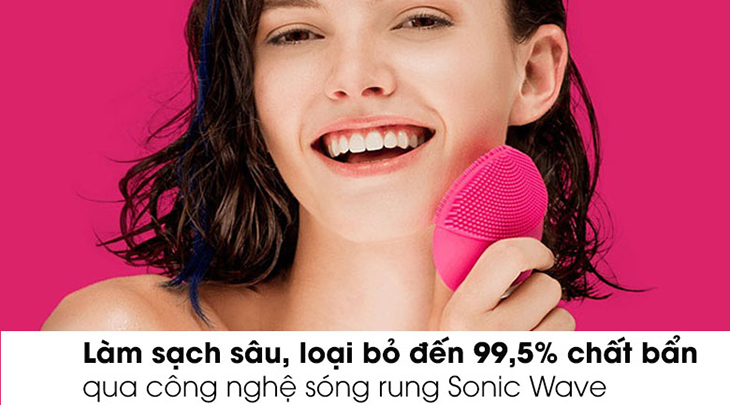Máy rửa mặt và massage Halio Facial Hot Pink