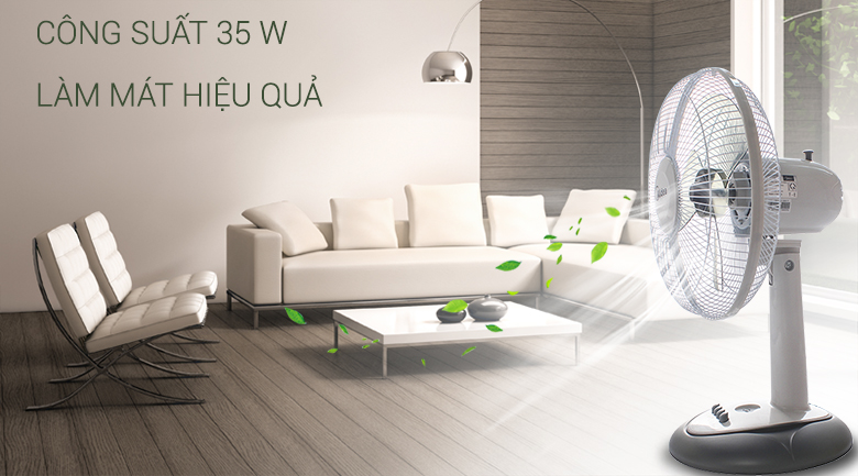 Quạt bàn có tầm cao cao hơn so với quạt hộp