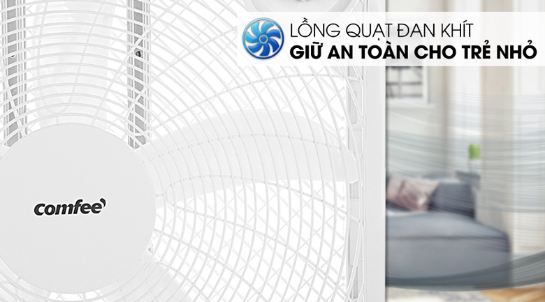 Quạt hộp Comfee CF-BF5016VH có lồng quạt đan khít an toàn với trẻ nhỏ