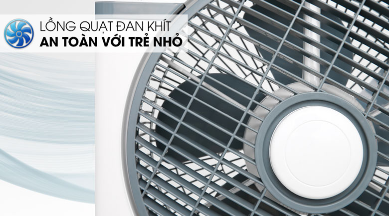 Quạt hộp Midea KYT30-15A có lồng quạt đan khít an toàn
