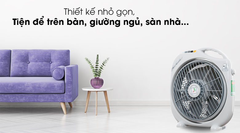 Với kích thước nhỏ gọn và nhẹ, cả quạt hộp và quạt bàn đều có tính di động cao
