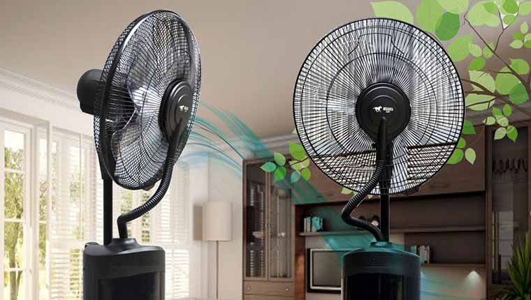 Quạt phun sương hoạt động theo nguyên lý bay hơi của nước