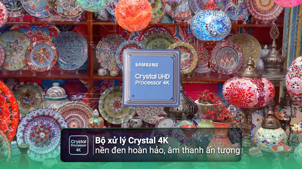 Tivi samsung được trang bị bộ xử lý Crytal UHD 4K tân tiến