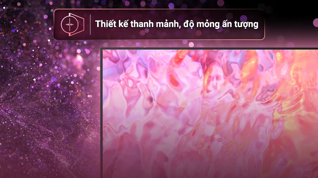 Smart Tivi QLED 4K 65 inch Samsung QA65Q60C có thiết kế đẹp mắt và độ mỏng ấn tượng