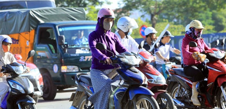 Che chắn cẩn thận dưới trời nắng là phiện pháp hữu hiệu để tránh sốc nhiệt
