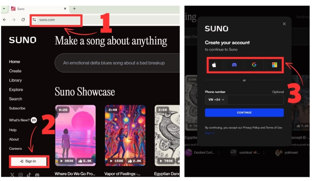 Cách đăng ký tài khoản Suno AI nhanh nhất
