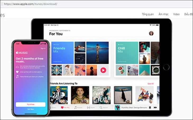 Bạn cài đặt iTunes phiên bản mới nhất