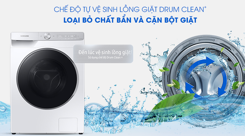 Vệ sinh bằng máy giặt có chế độ vệ sinh lồng giặt