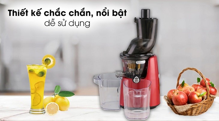 Máy ép chậm Kuvings E7000 sở hữu kiểu dáng nhỏ gọn, màu sắc bắt mắt