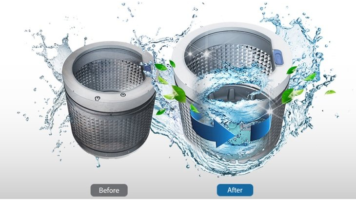 Ức chế sự phát triển của nấm mốc với tính năng tự vệ sinh lồng giặt Auto Tub Care