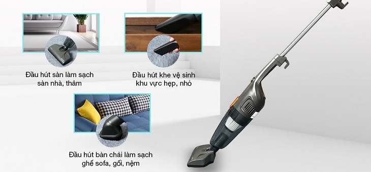 Vệ sinh mọi vị trí, ngóc ngách với đầu hút chuyên dụng