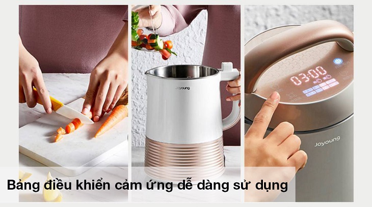 Máy làm sữa hạt Joyoung được trang bị chức năng cảm biến nhiệt vỏ bình hiện đại