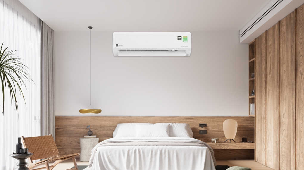 Máy lạnh Sharp Inverter 1 HP AH-XP10CHW vận hành êm ái