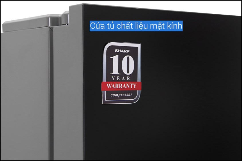 Tủ lạnh tráng gương Sharp Inverter 401 lít SJ-FXP480VG-BK với bề mặt trơn láng dễ vệ sinh