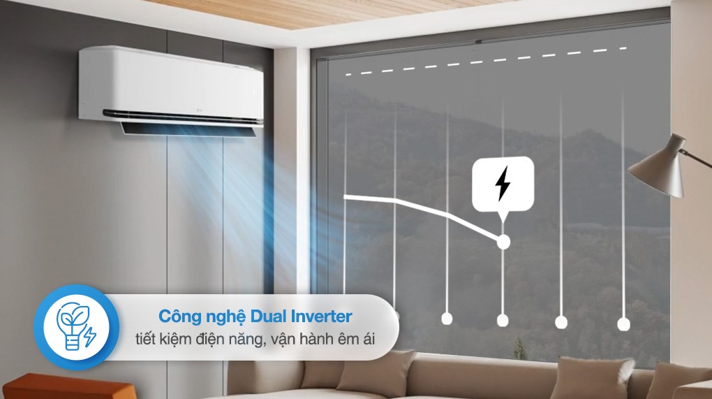 Lựa chọn đúng tần số máy lạnh LG giúp tiết kiệm điện năng nhờ máy vận hành đúng công suất
