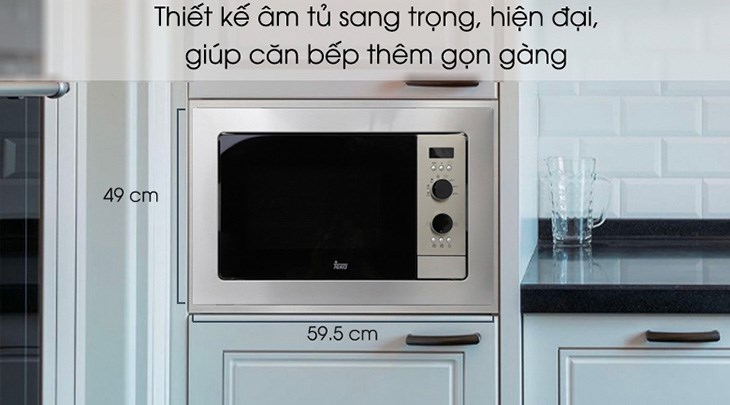 Lò vi sóng âm Teka MS 620 BIH 20 lít có kiểu dáng nhỏ gọn, tiết kiệm không gian bếp