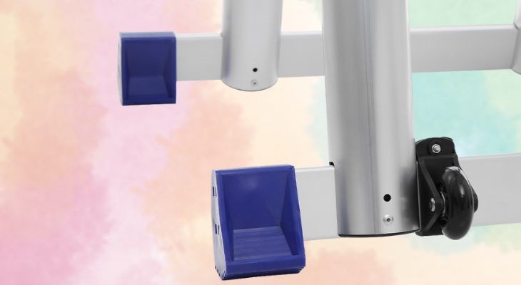 Thang nhôm rút đôi 8 x 2 bậc Advindeq ADT708B sở hữu phần chân đế được bao bọc bởi cao su dẻo dai, chịu lực tốt