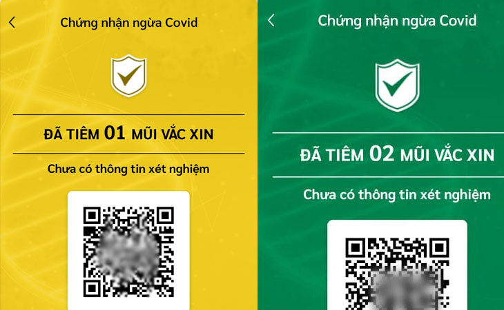 Tra cứu thẻ xanh, thẻ vàng COVID-19 trên app