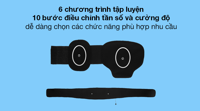 Đai massge bụng Rio Tek BT-AATB sở hữu 6 chương trình tập, đáp ứng nhu cầu đa dạng của người tập