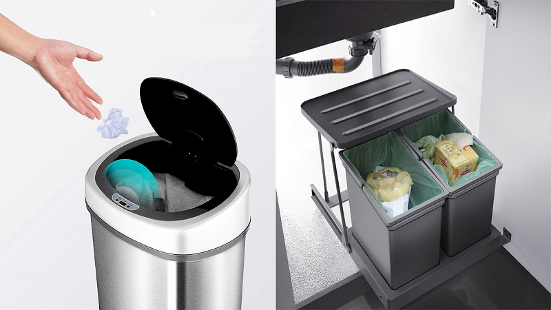 Thùng rác tự động phân loại có khả năng phân loại rác hữu cơ và vô cơ