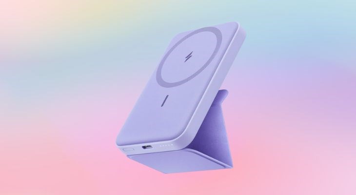 Pin sạc dự phòng Polymer 5000mAh Không dây Magnetic Type C 12W Anker MagGo A1611 có màu sắc trang nhã, cho phép linh hoạt chuyển đổi giữa sạc không dây và có dây tiện lợi
